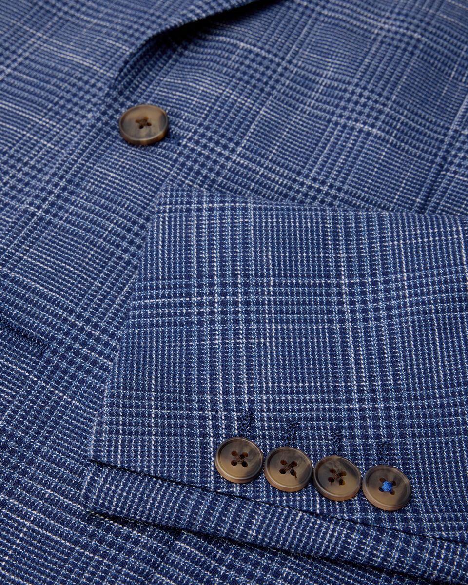 Prince of Wales Check Blazer, Navy, hi-res